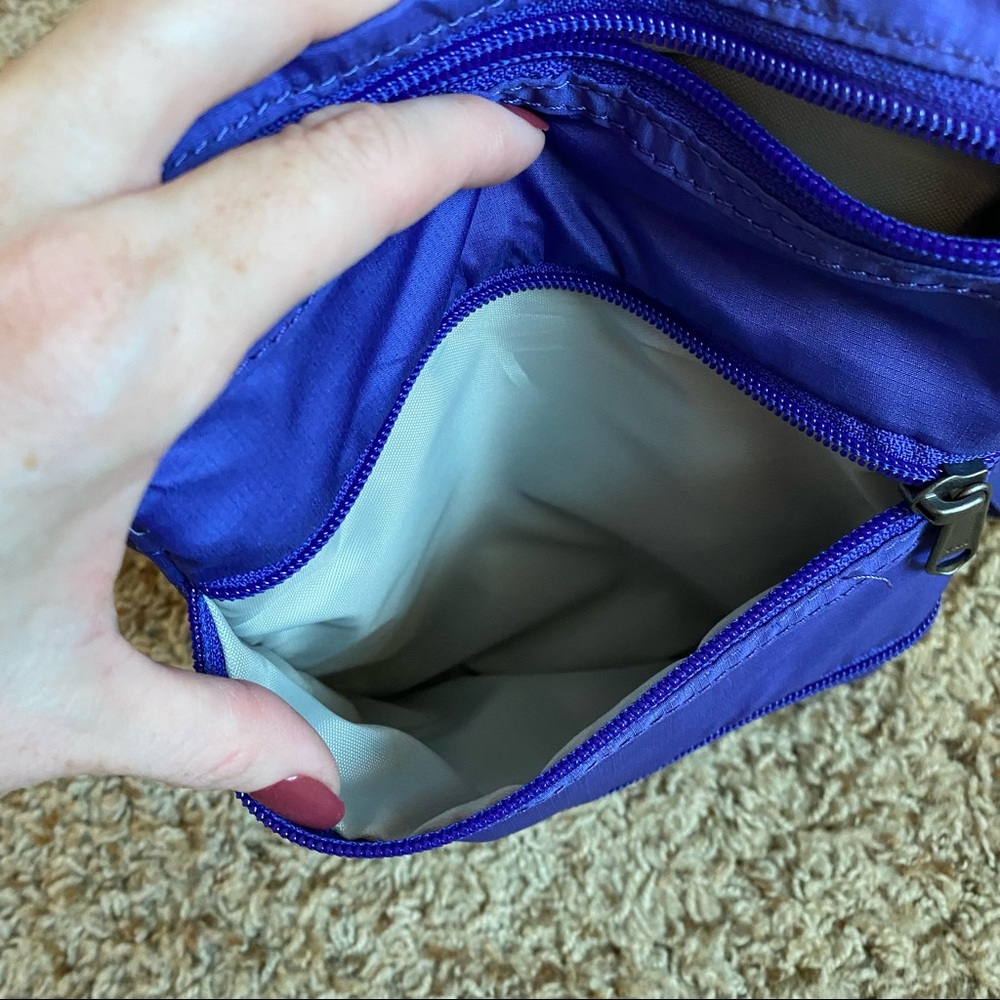 Purple Eddie Bauer Connect 3-Zip Travel Bag Crossbody Errand Purse Bag - Picture 7 of 13